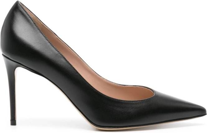 Scarosso Greta 90mm leather pumps Zwart