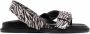 Scarosso Hailey sandalen met zebraprint Zwart - Thumbnail 1