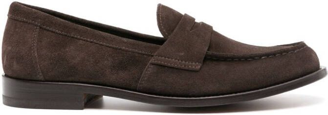 Scarosso Harper suède penny loafers Bruin