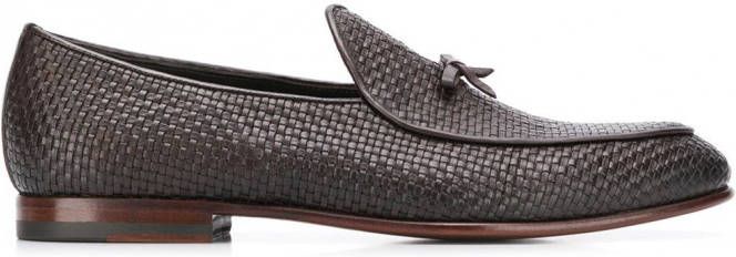 Scarosso Henri geweven loafers Bruin