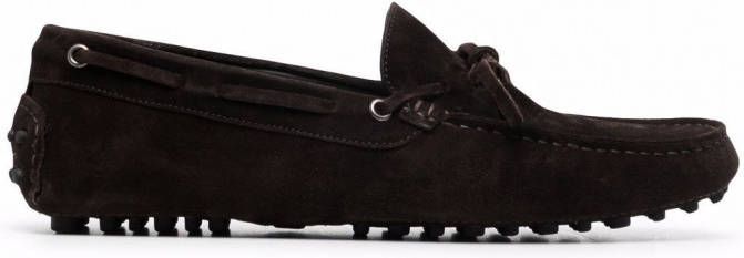 Scarosso James loafers verfraaid met strik Bruin