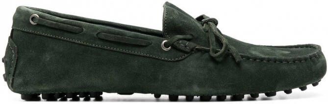 Scarosso James suède loafers Groen
