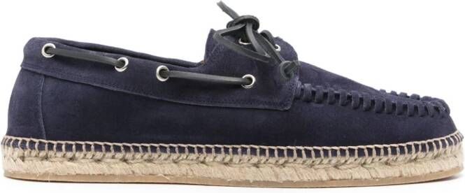 Scarosso Kai suède espadrilles Blauw