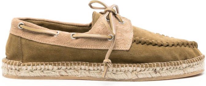 Scarosso Kai suede espadrilles Groen