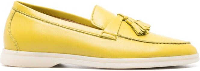 Scarosso Leandra leren loafers Groen