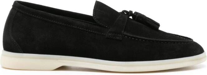 Scarosso Leandra suede loafers Zwart