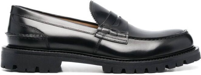 Scarosso Leren loafers Zwart