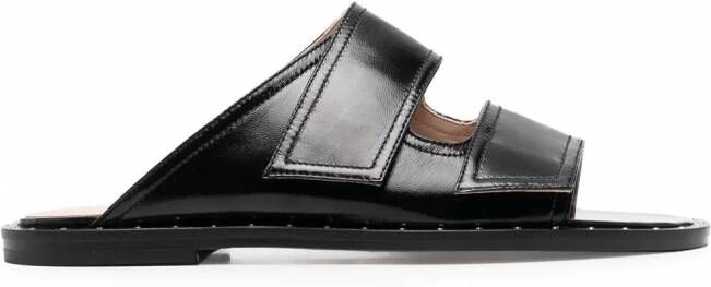 Scarosso Leren sandalen Zwart