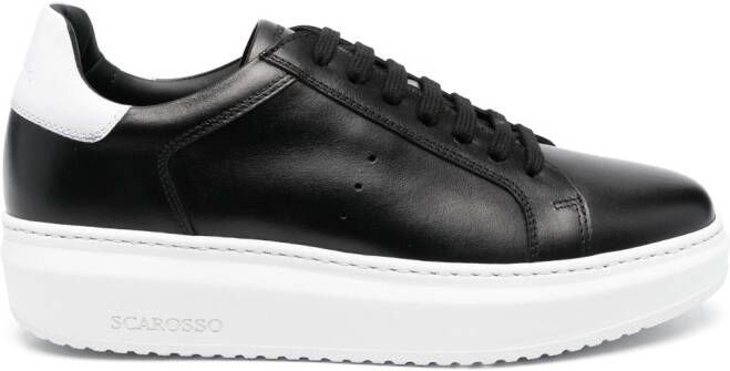 Scarosso Leren sneakers Zwart