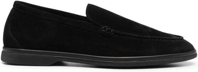 Scarosso Loafers met suède afwerking Zwart