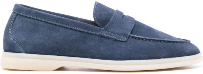 Scarosso Luciana suède loafers Blauw