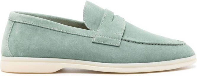 Scarosso Luciano suede loafers Groen