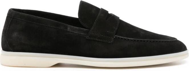 Scarosso Luciano suède loafers Zwart