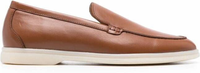 Scarosso Ludovica leren loafers Bruin