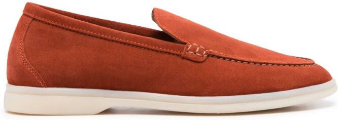 Scarosso Ludovica suède loafers Oranje