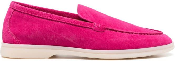 Scarosso Ludovica suède loafers Roze