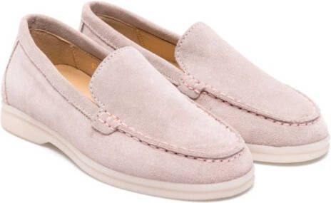 Scarosso Ludovica suède loafers Roze