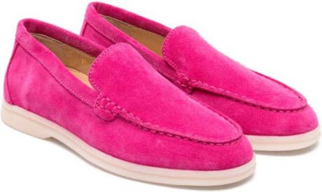 Scarosso Ludovica suède loafers Roze