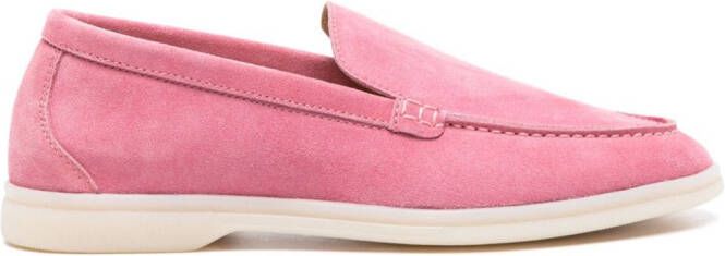 Scarosso Ludovica suède loafers Roze