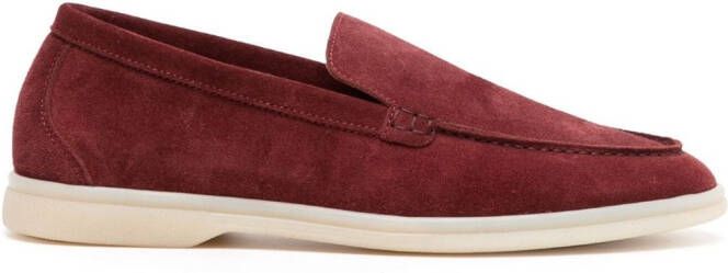 Scarosso Ludovico suède loafers Rood