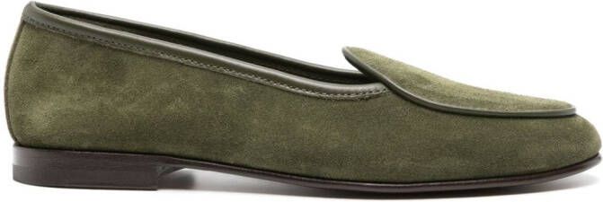 Scarosso Nele suède loafers Groen