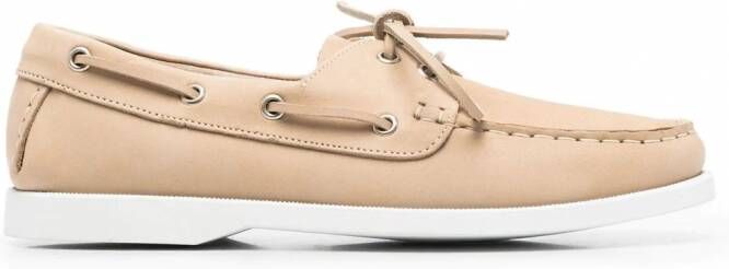 Scarosso Oprah leren bootschoenen Beige