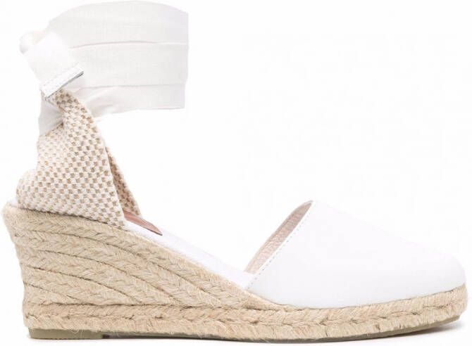 Scarosso Paloma espadrilles met sleehak Wit