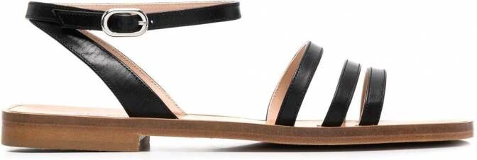 Scarosso Sarah leren sandalen Zwart