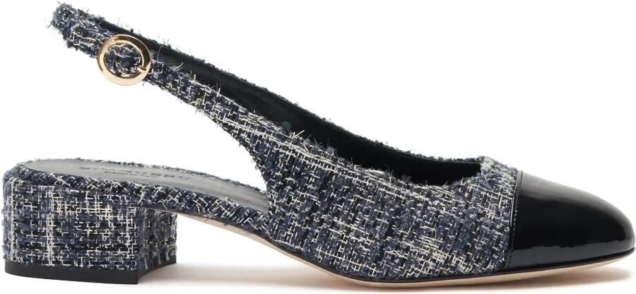 Scarosso 35 mm Coco Blue tweed pumps Zwart