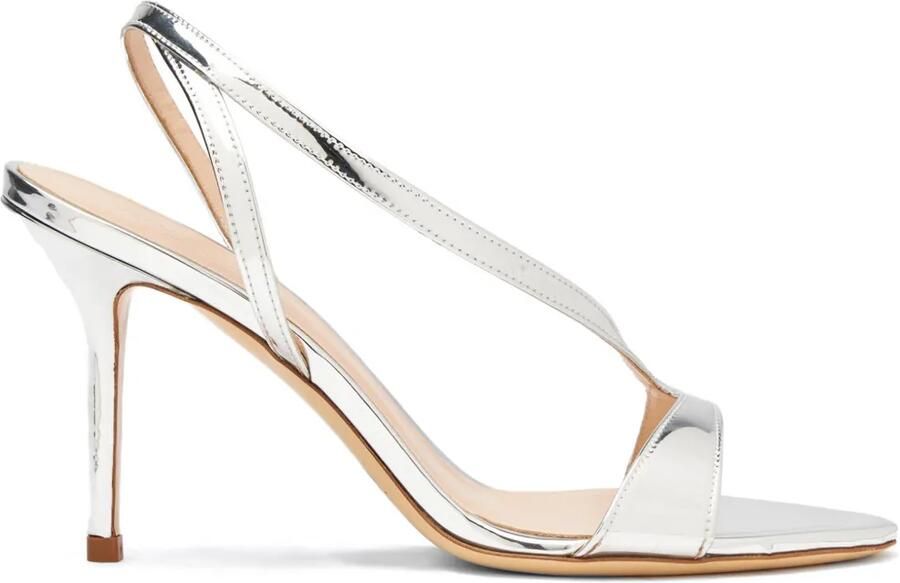 Scarosso 85mm Paula sandalen met bandjes Zilver
