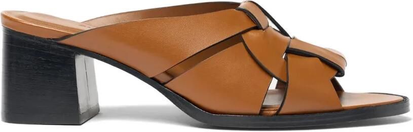 Scarosso Aida geweven leren sandalen Beige
