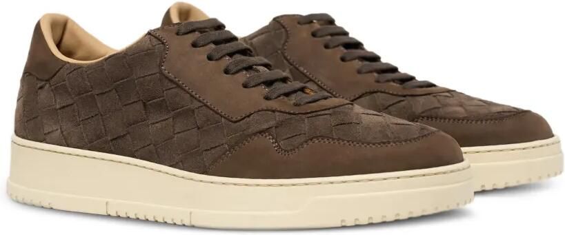 Scarosso Alvise geweven suède sneakers Bruin - Foto 2
