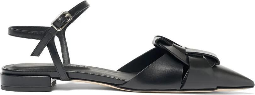 Scarosso Amanda geweven pumps met puntneus Zwart