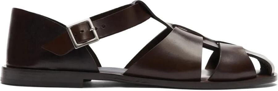 Scarosso Apollo leren sandalen Bruin