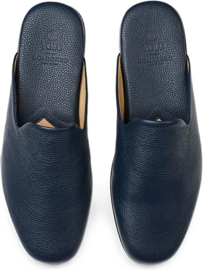 Scarosso Atlas Travel slippers van bewerkt leer Blauw