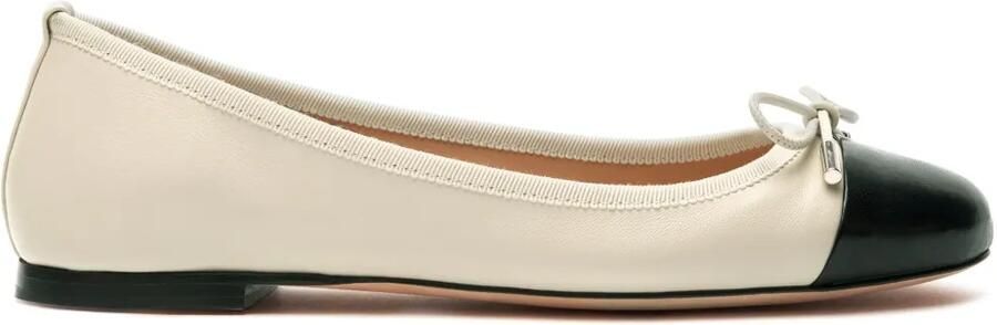 Scarosso Carla leren ballerina's Beige