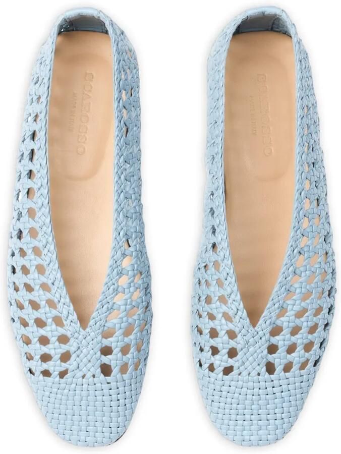 Scarosso Ella geweven ballerina's Blauw - Foto 2