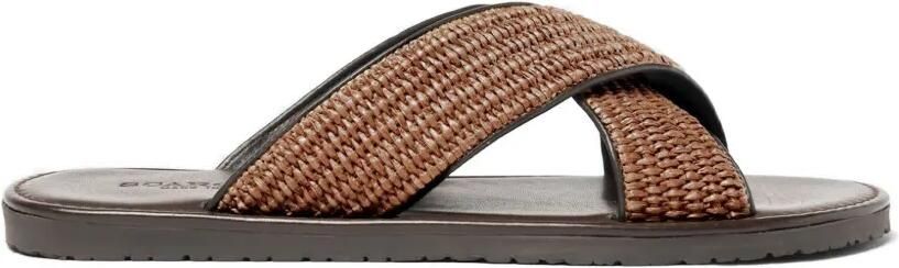 Scarosso Ettore raffia sandalen Bruin