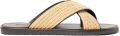 Scarosso Ettore raffia sandalen met gekruiste bandjes Beige - Beige