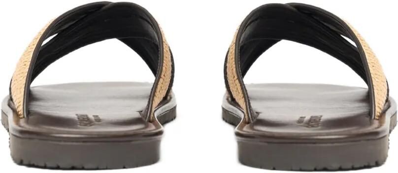 Scarosso Ettore raffia sandalen met gekruiste bandjes Beige - Foto 3