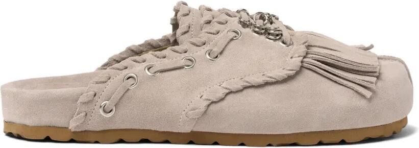 Scarosso Flora muiltjes met franje Beige
