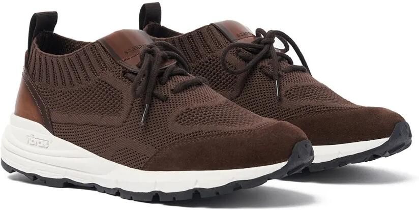 Scarosso Gebreide ssneakers met textuur Bruin