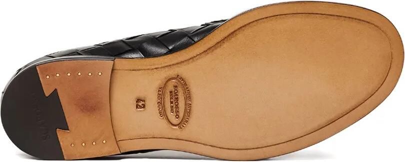 Scarosso Geweven leren loafers Zwart - Foto 4