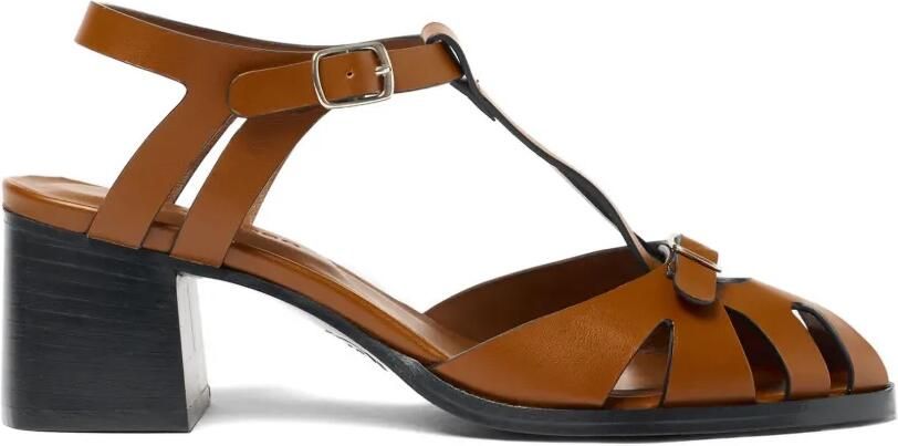 Scarosso Giulia geweven gekooide sandalen Bruin