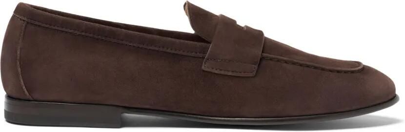 Scarosso Gregory loafers met penny bandje Bruin