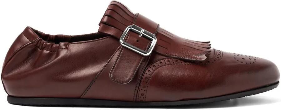 Scarosso Julian gespschoenen met franje Bruin