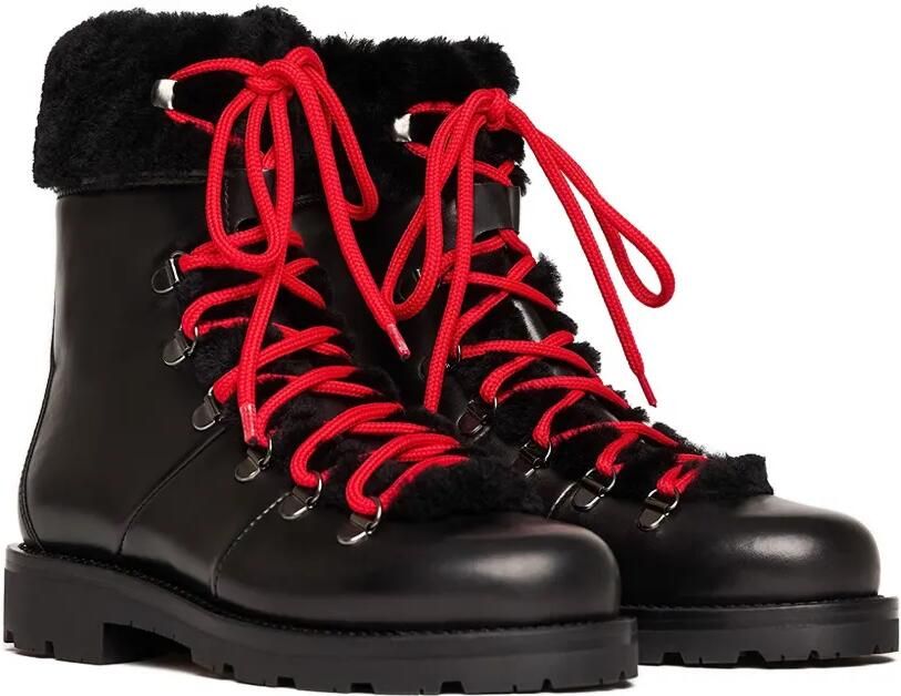 Scarosso Lace-up lammy veterlaarzen Zwart - Foto 4