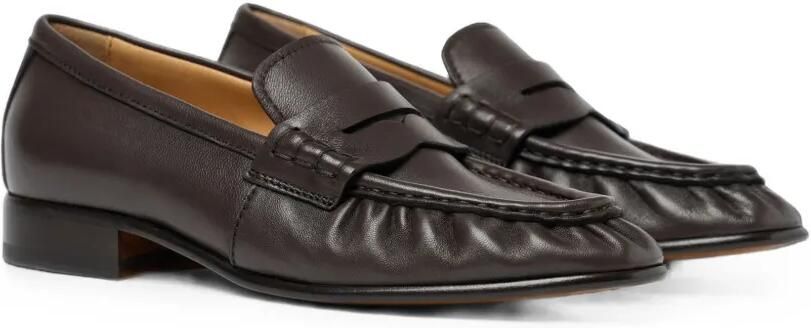 Scarosso Mar gesmockte loafers Bruin