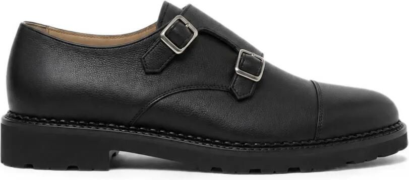 Scarosso Oswald gespschoenen van bewerkt leer Zwart