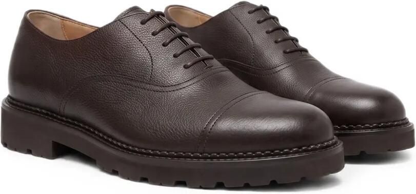 Scarosso Rupert Oxford schoenen van leer met textuur Bruin - Foto 3